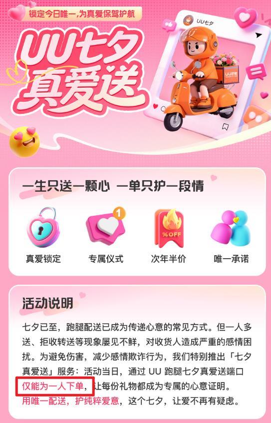 配资平台查询首推加杠网 向花心者说不! 一跑腿平台七夕推出特别服务: 一个用户只能给一人送礼物, 被拒后原路退回